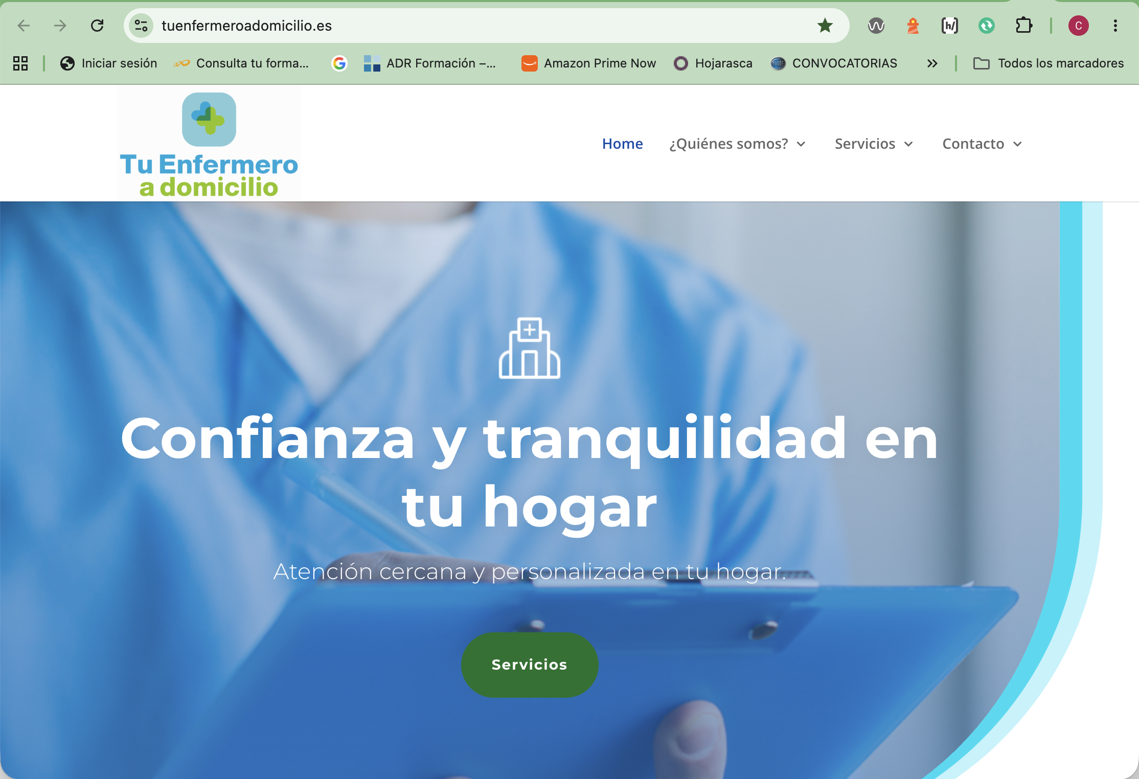 Web de Tu Enfermero a Domicilio